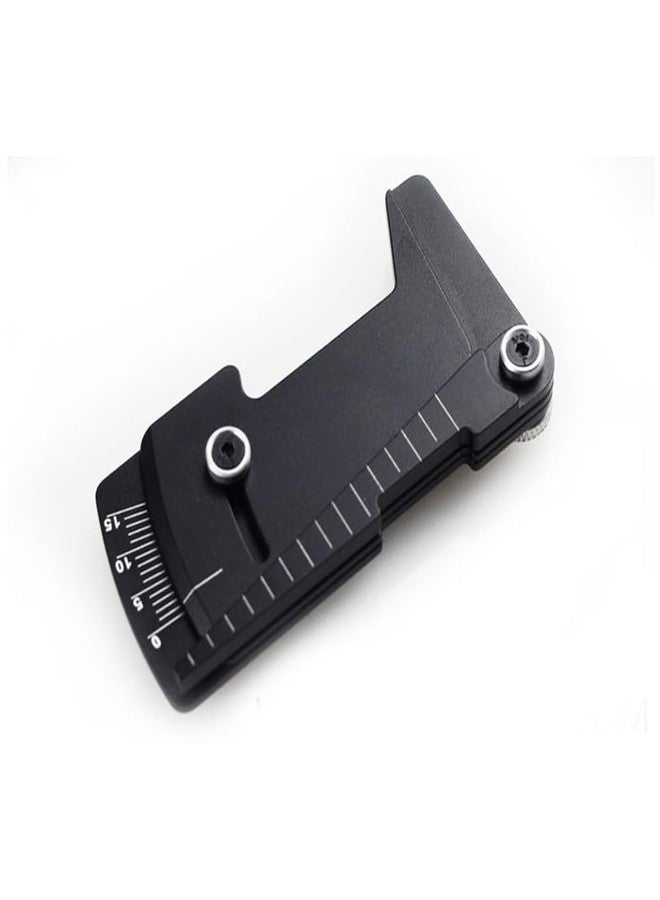 KingVal Metal Adjustable Ruler 15 Degrees RC Car Wheel Tire Camber Gauge Height Measuring Tool Compatible with 1/10 RC Car (Black) - Image 1